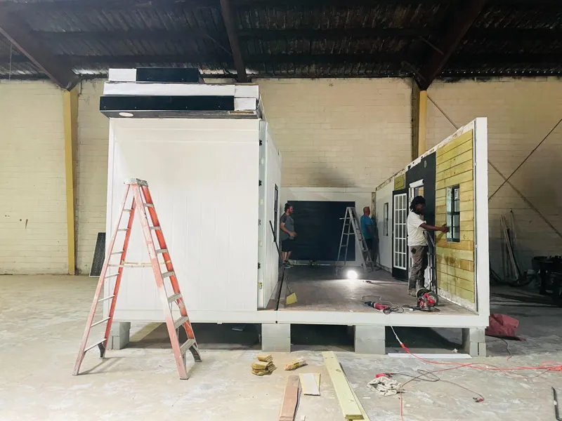 Walls going up