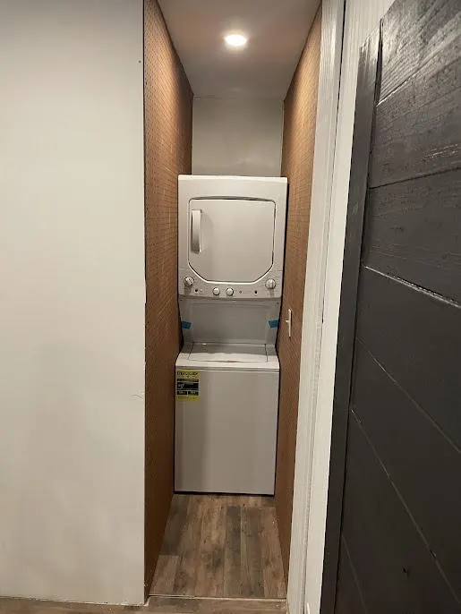 Stacked washer and dryer