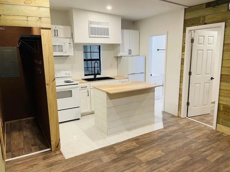 Kitchen and living area